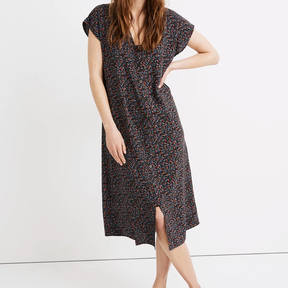 Madewell Easy Midi Dress in Fieldwalk Floral xs